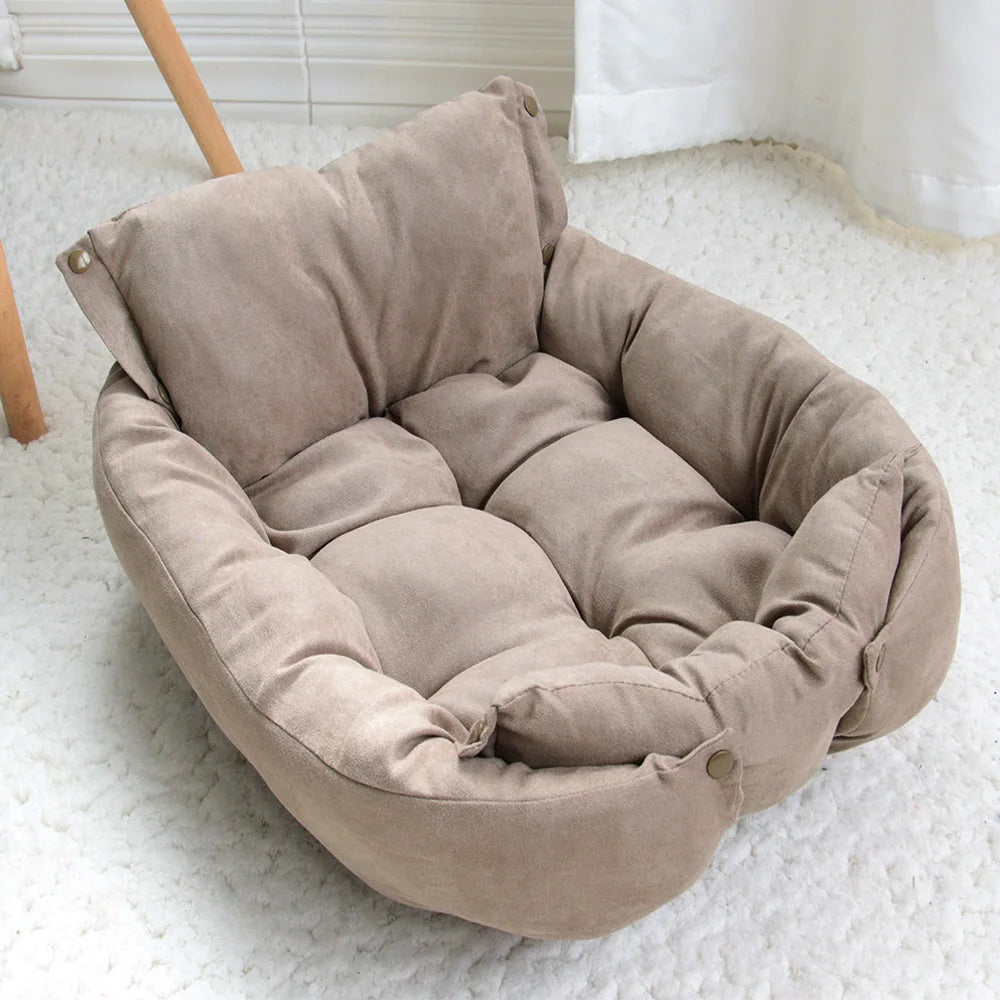 3-in-1 Multifunction Pet Bed – Sofa, Nest & Cushion