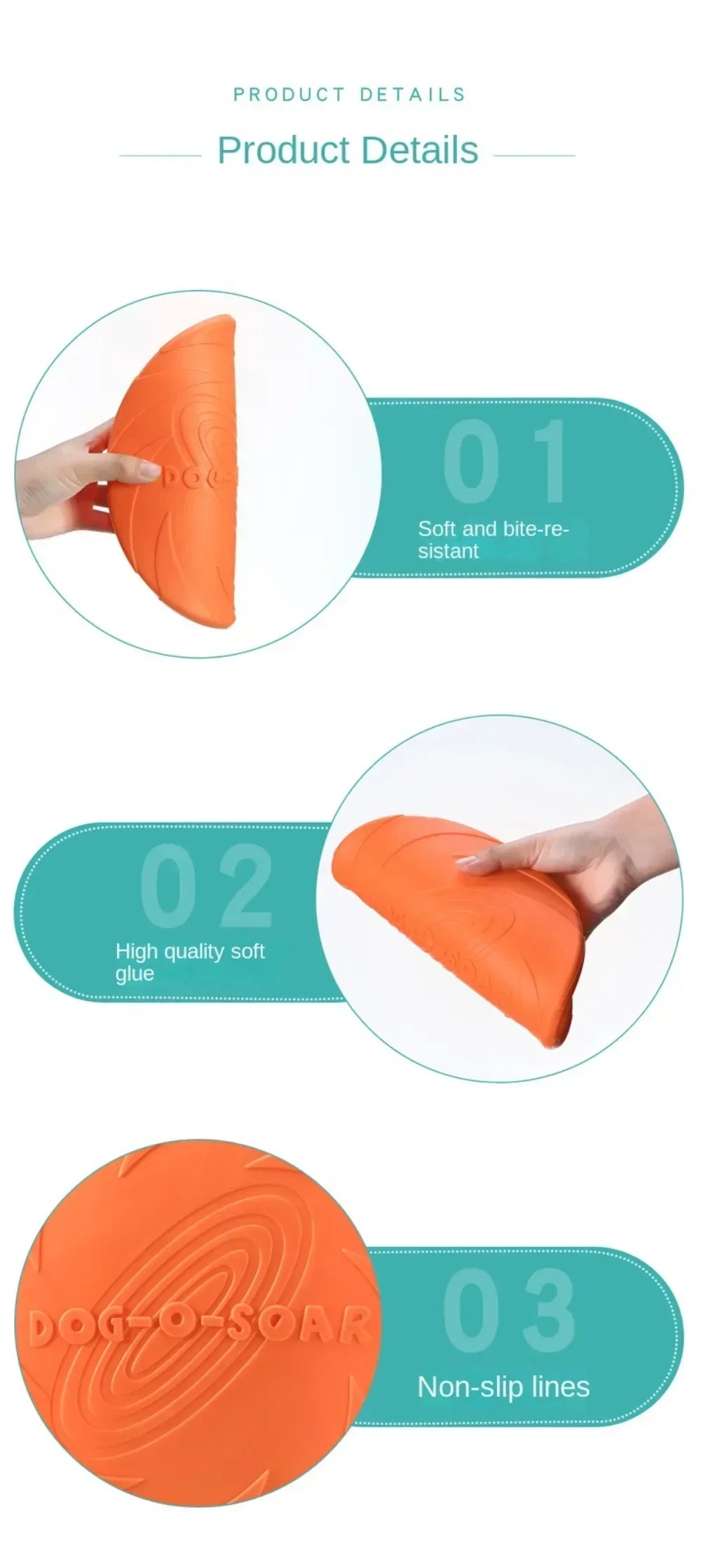 Multicolor Silicone Dog Frisbee – Interactive Flying Disc Toy