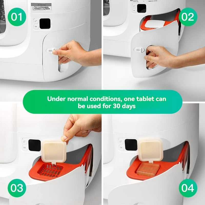 N50 Cat Odor Remover Cubes – 6-Pack for Self-Cleaning Litter Boxes