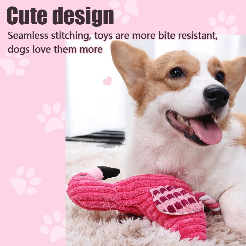 Animal-Shaped Plush Dog Toy – Squeaky Chew Toy