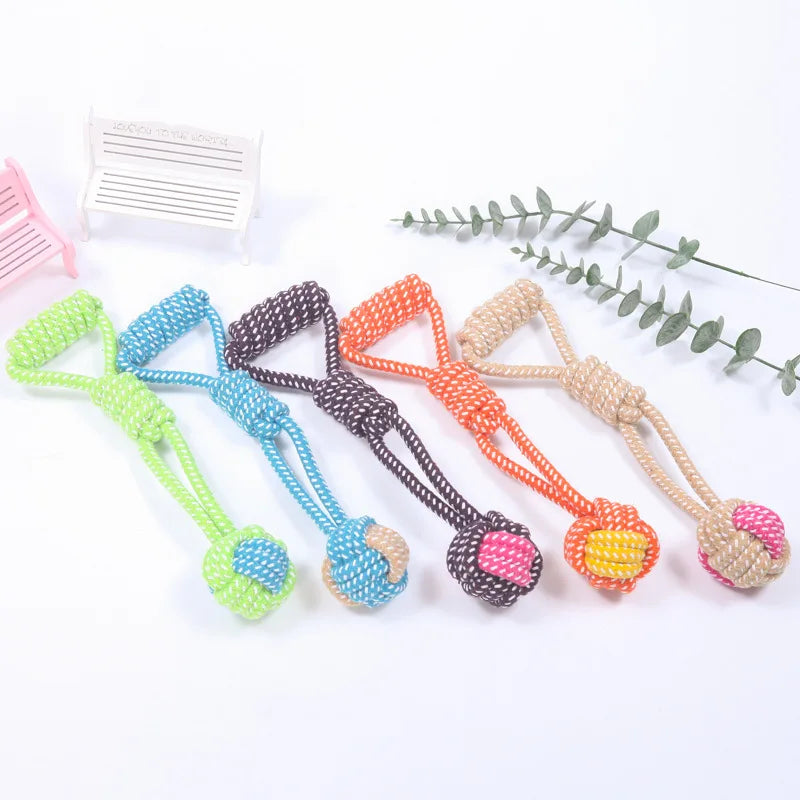 Interactive Cotton Rope Ball Dog Toy – Chew & Play