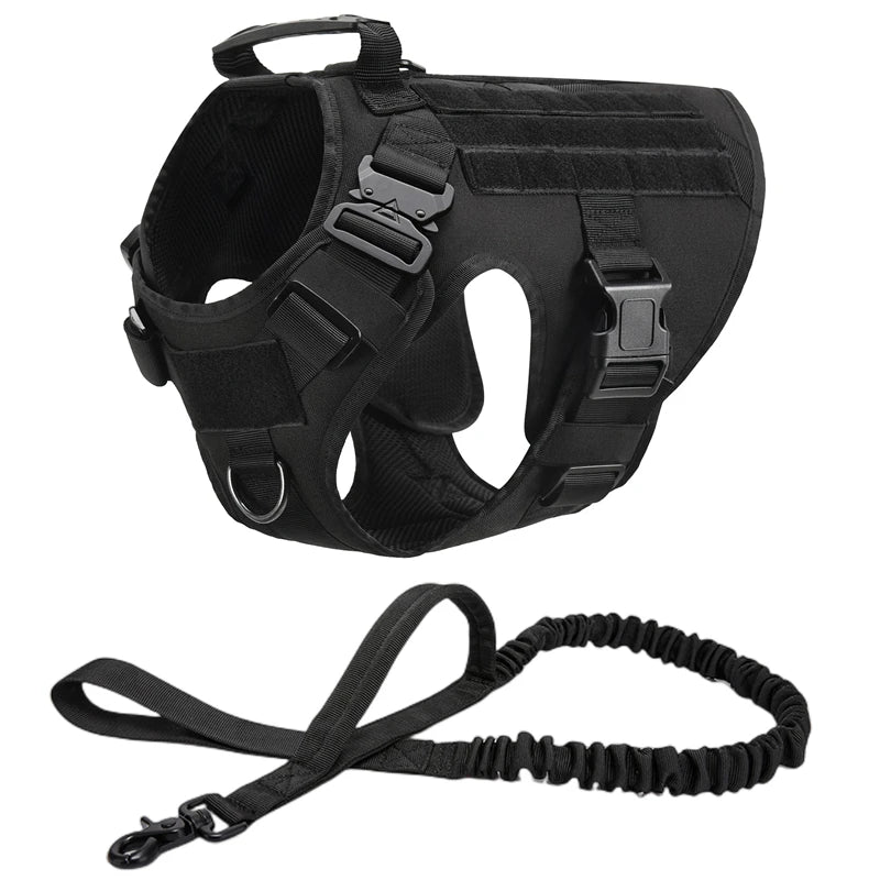 Tactical Dog Harness & Leash Set – Military Style