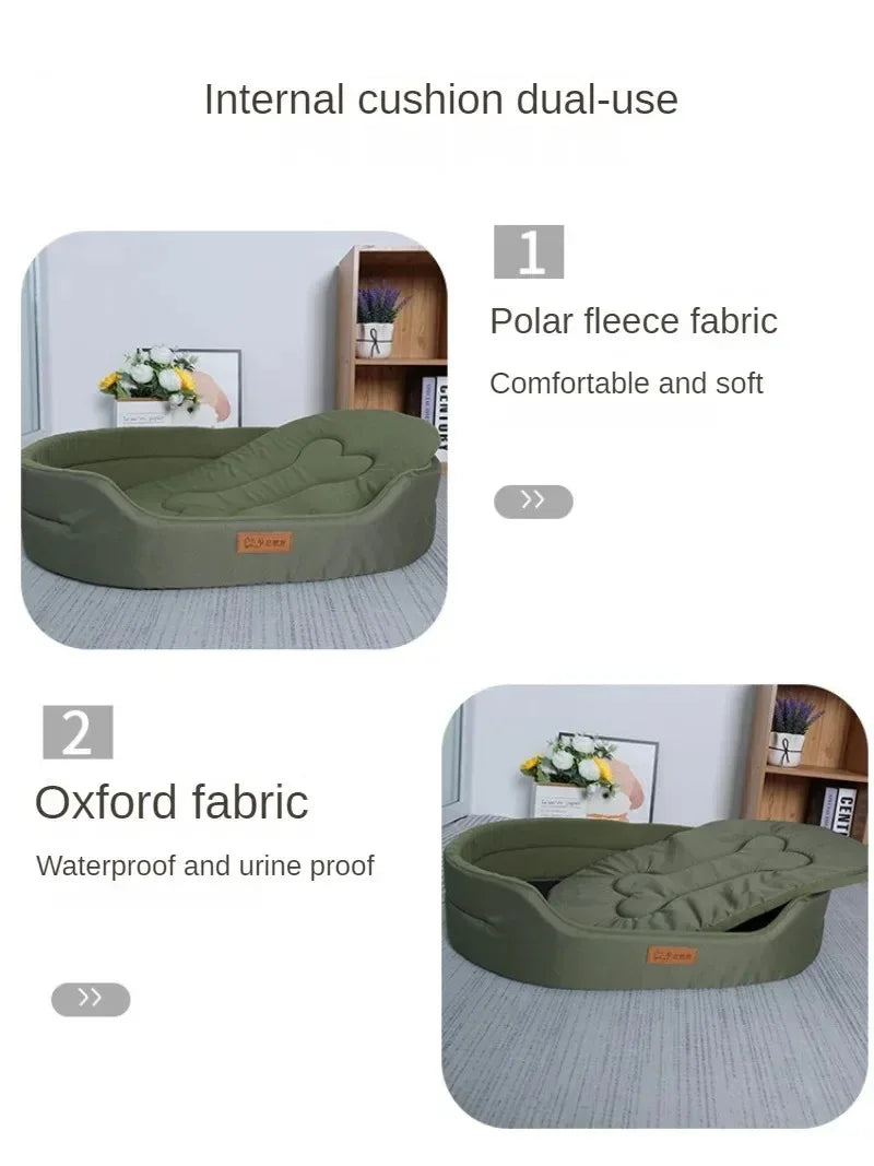 Fluffy Dog & Cat Bed – Sofa Cushion for Small to Large Pets
