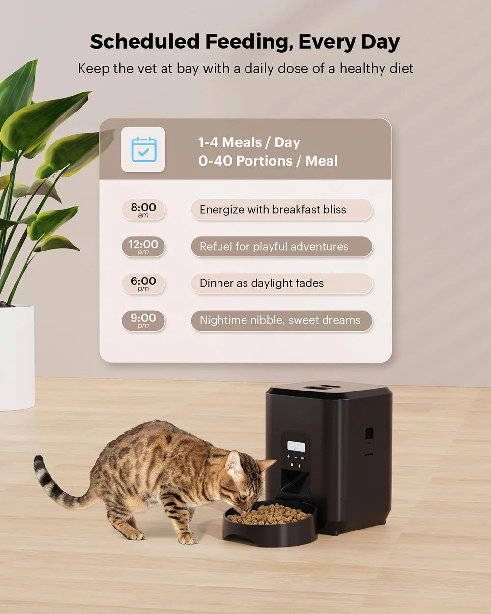 Smart Automatic Pet Feeder with Timed Portion Control