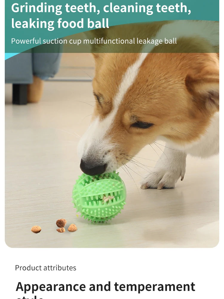 Interactive Suction Cup Dog Toy – Treat Dispensing & Sound Ball