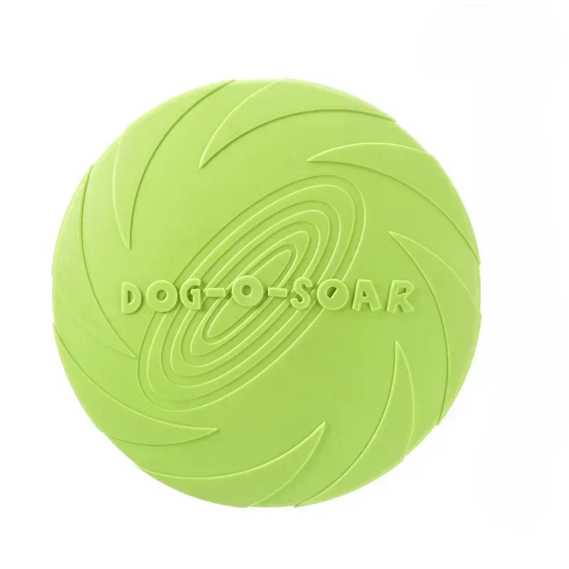 Multicolor Silicone Dog Frisbee – Interactive Flying Disc Toy