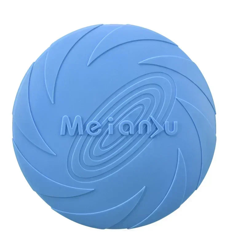 Multicolor Silicone Dog Frisbee – Interactive Flying Disc Toy