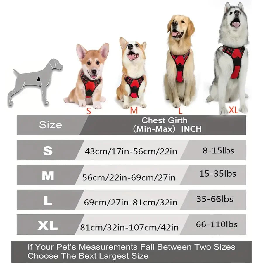 No-Pull Dog Harness – Heavy Duty with Front Clip