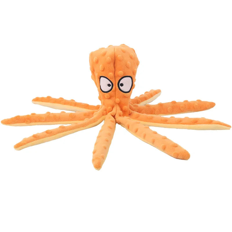 Plush Octopus Dog Toy – Interactive Squeaky Chew Toy