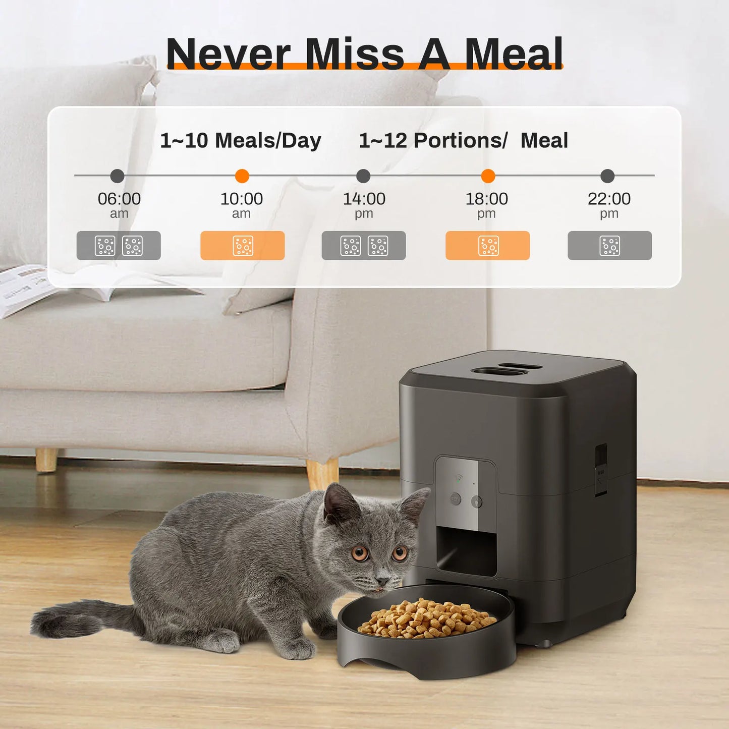 Smart Automatic Pet Feeder with Timed Portion Control