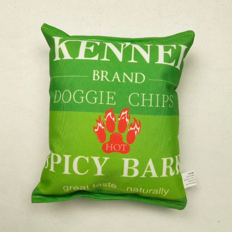 Crisps Plush Dog Toy – Interactive Chew & Teething Toy