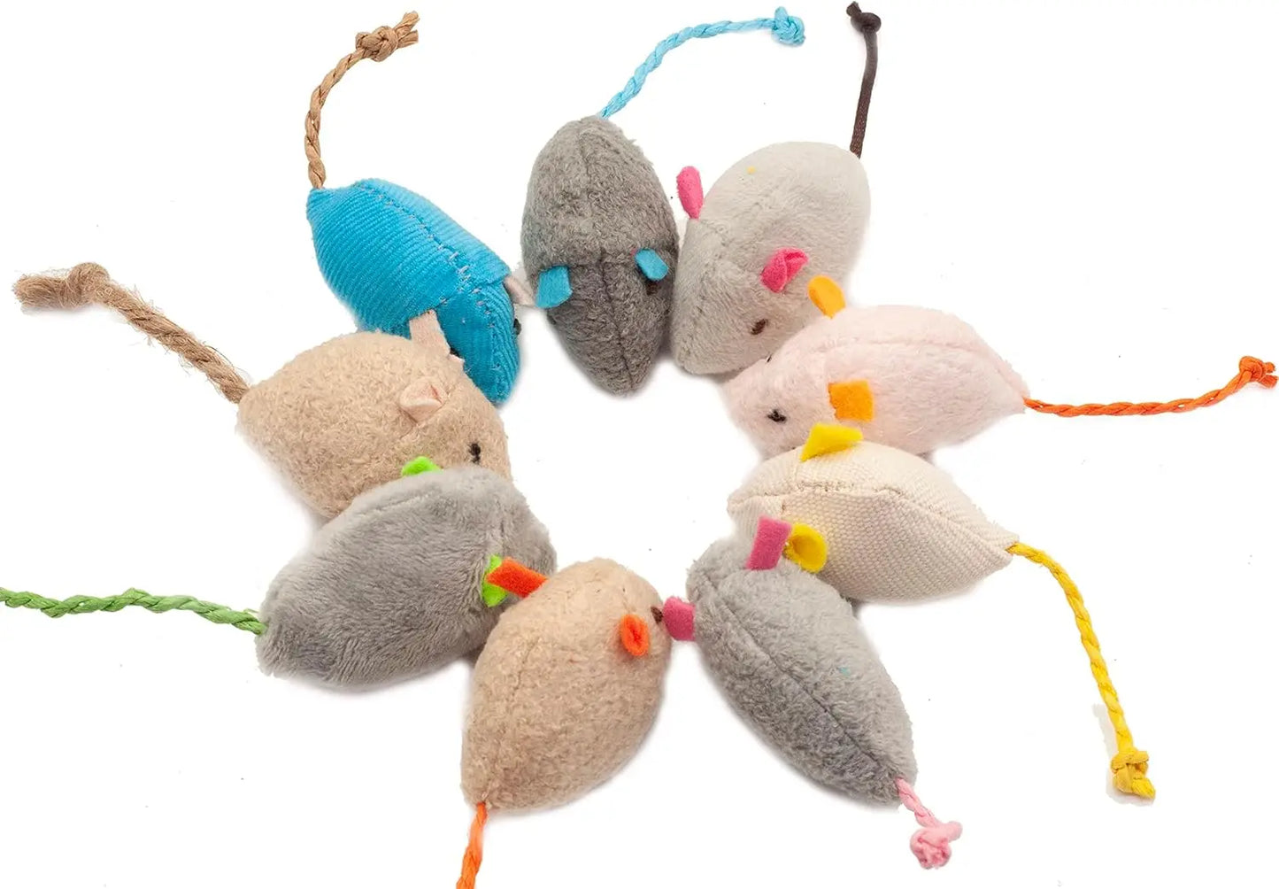 Catnip Mouse Toy – Interactive Faux Fur Catnip Mice (3–200pcs)