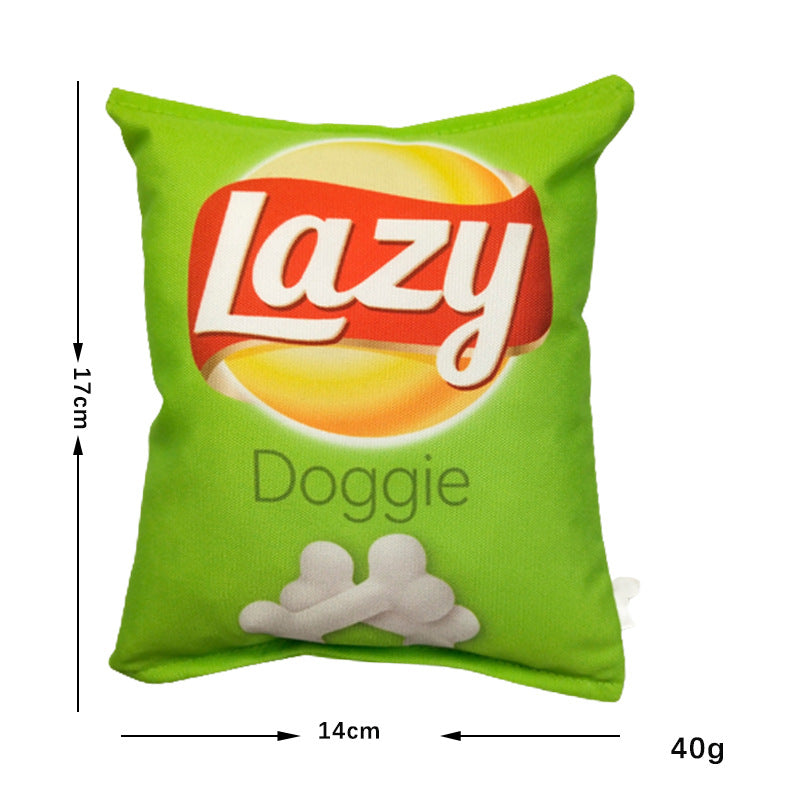 Crisps Plush Dog Toy – Interactive Chew & Teething Toy