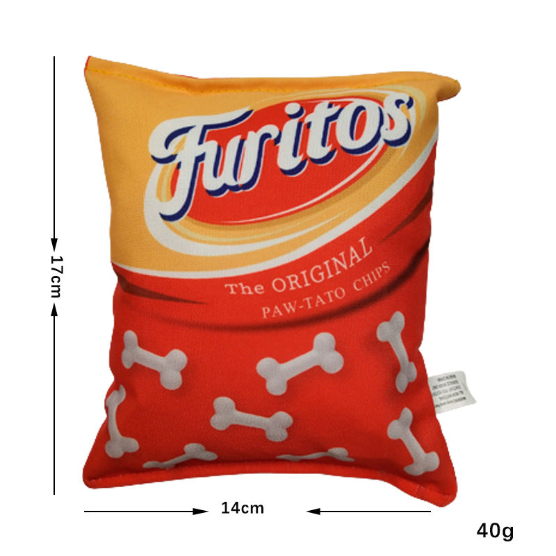 Crisps Plush Dog Toy – Interactive Chew & Teething Toy