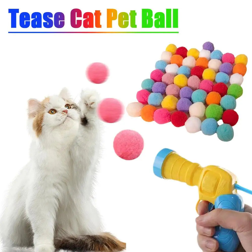 Interactive Cat Launcher Toy – Plush Ball Shooter