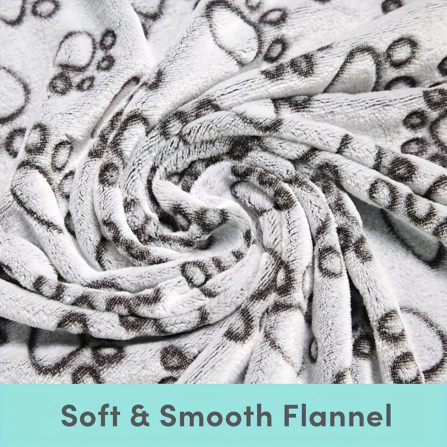 Soft Fluffy Pet Blanket – Warm Cartoon Design