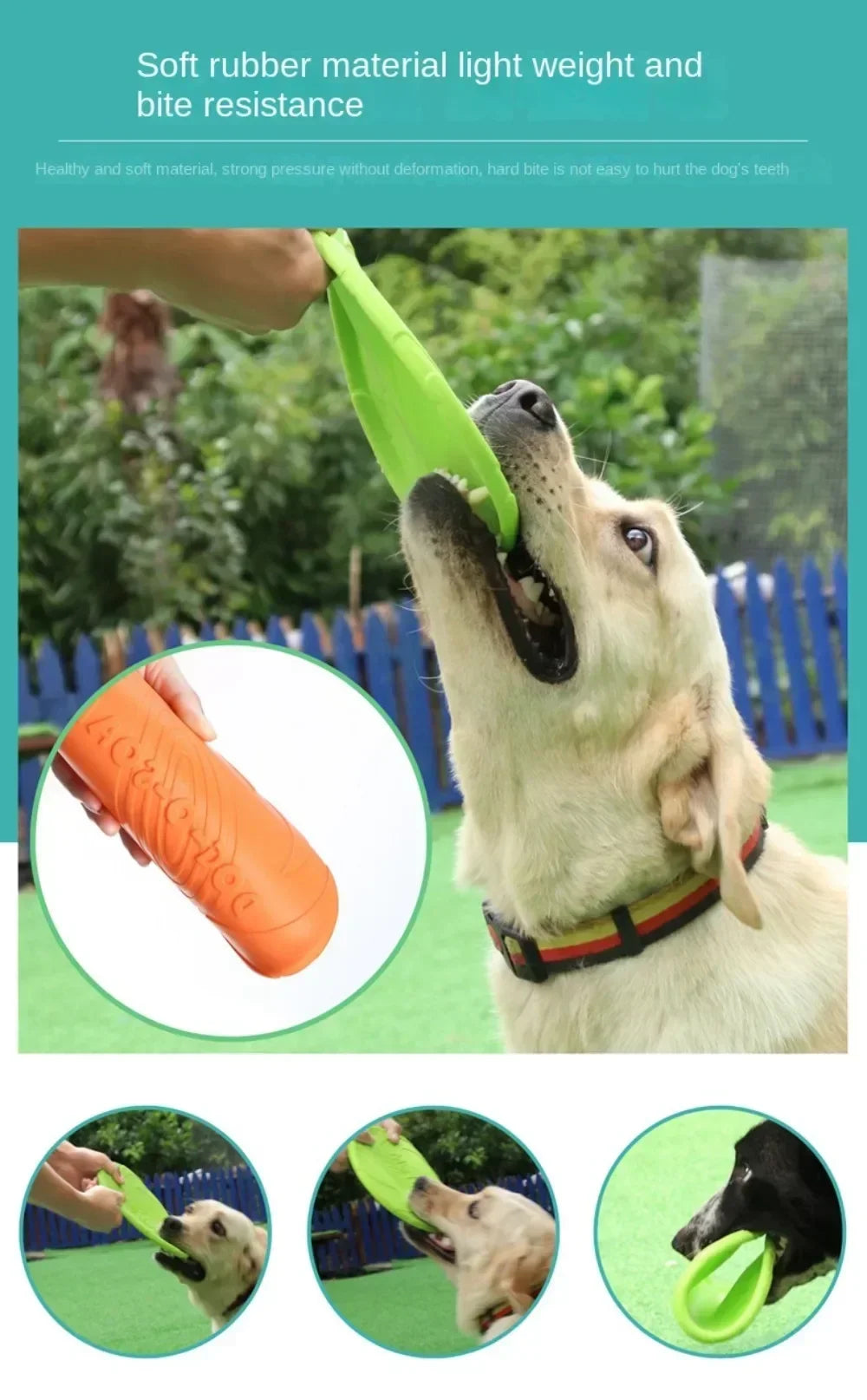 Multicolor Silicone Dog Frisbee – Interactive Flying Disc Toy
