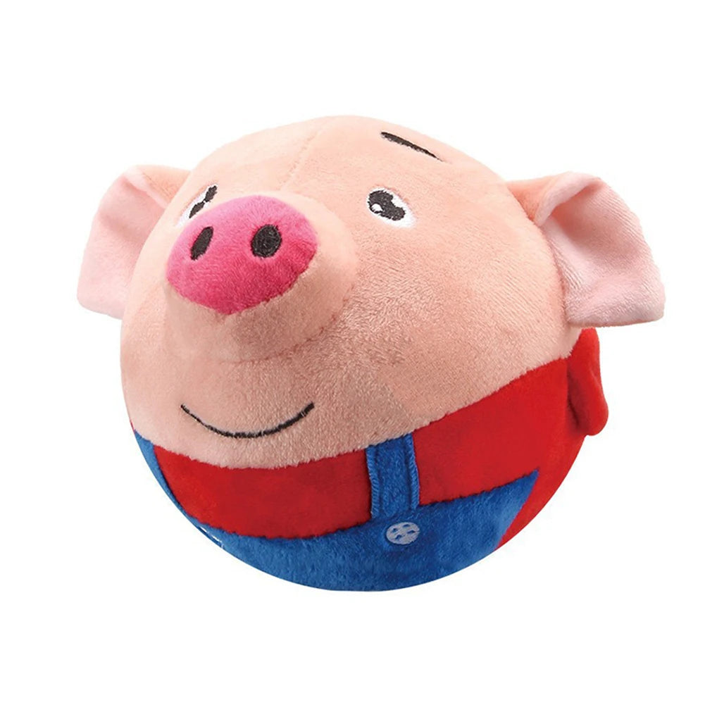 Plush Automatic Bouncing Squeaky Toy – Self-Moving