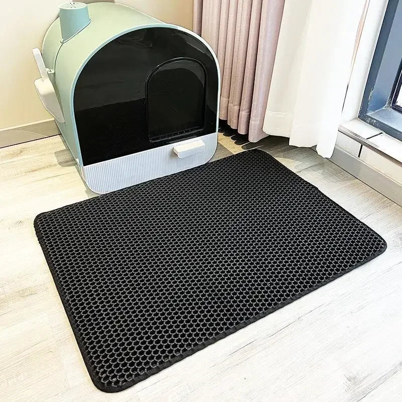 Waterproof Double-Layer Cat Litter Mat – Non-Slip