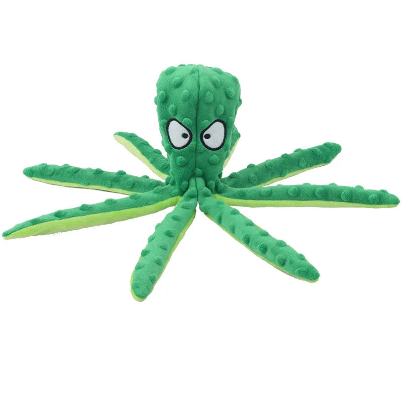Plush Octopus Dog Toy – Interactive Squeaky Chew Toy