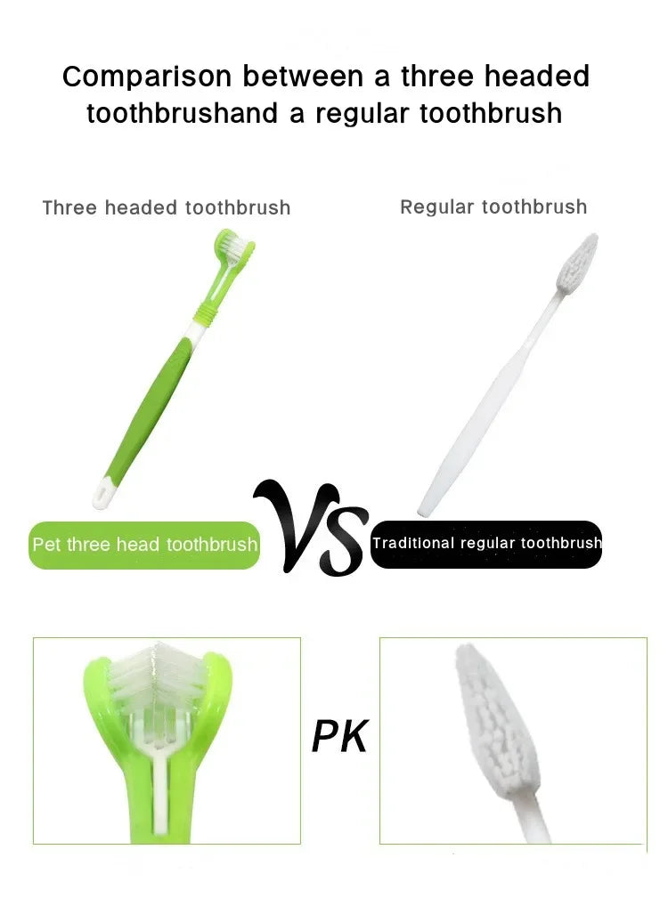 3-Sided Pet Toothbrush – Dog & Cat Dental Care