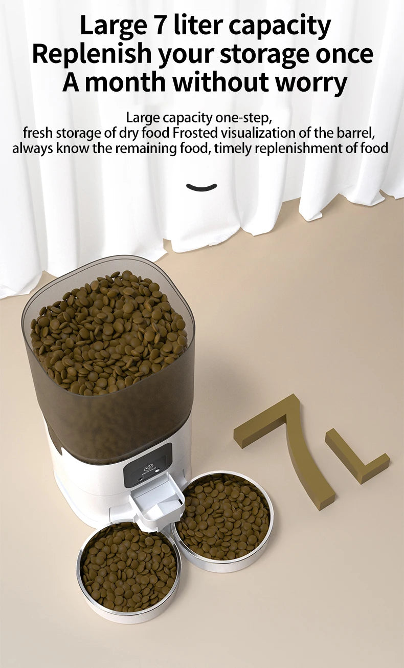 PAPIFEED Smart Automatic Pet Feeder – 7L Capacity with WiFi