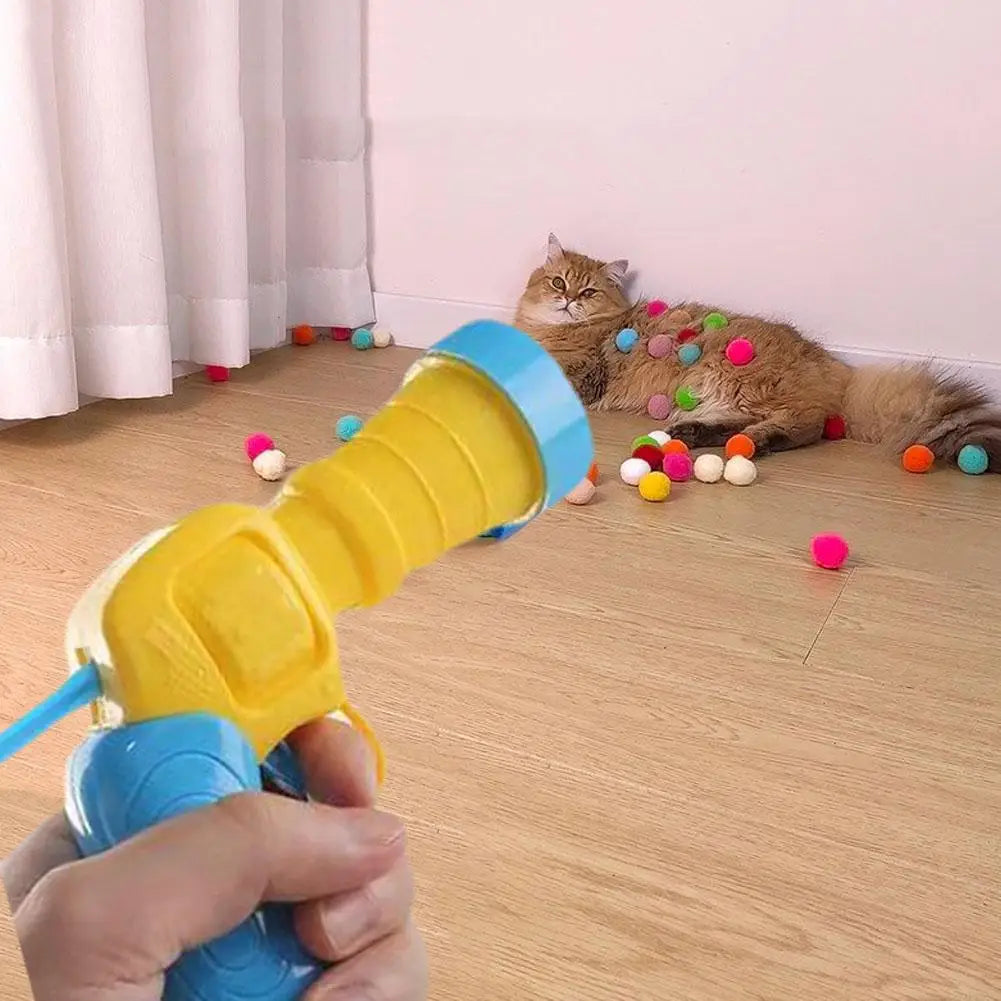 Interactive Cat Launcher Toy – Plush Ball Shooter