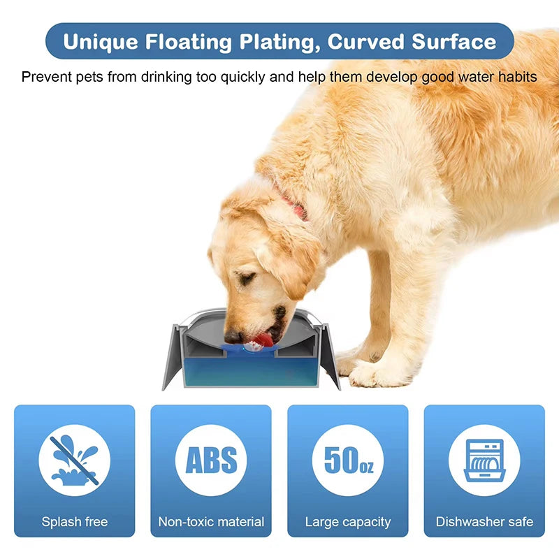 Anti-Spill Pet Water Bowl – Floating Design for Home & Travel