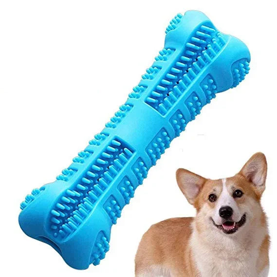 Soft Rubber Dog Chew Toy – Toothbrush & Training Stick