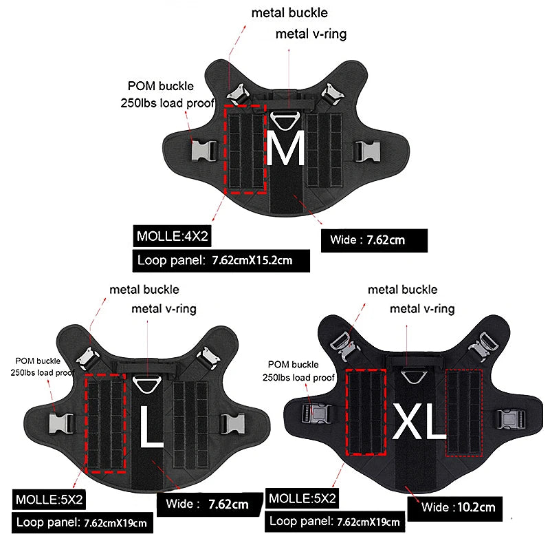 Tactical Dog Harness & Leash Set – Military Style