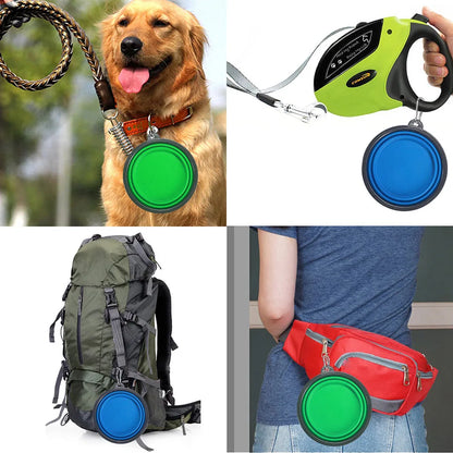 Collapsible Silicone Pet Bowl – Portable Travel Feeder