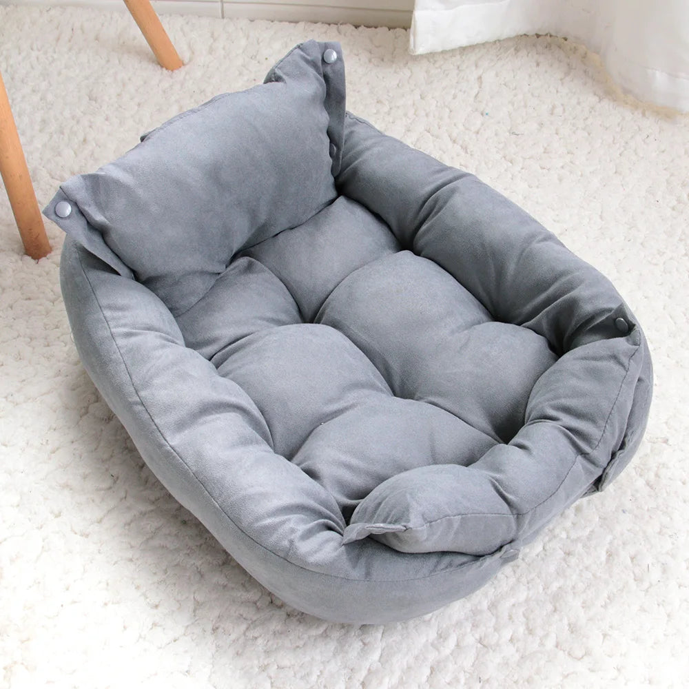 3-in-1 Multifunction Pet Bed – Sofa, Nest & Cushion