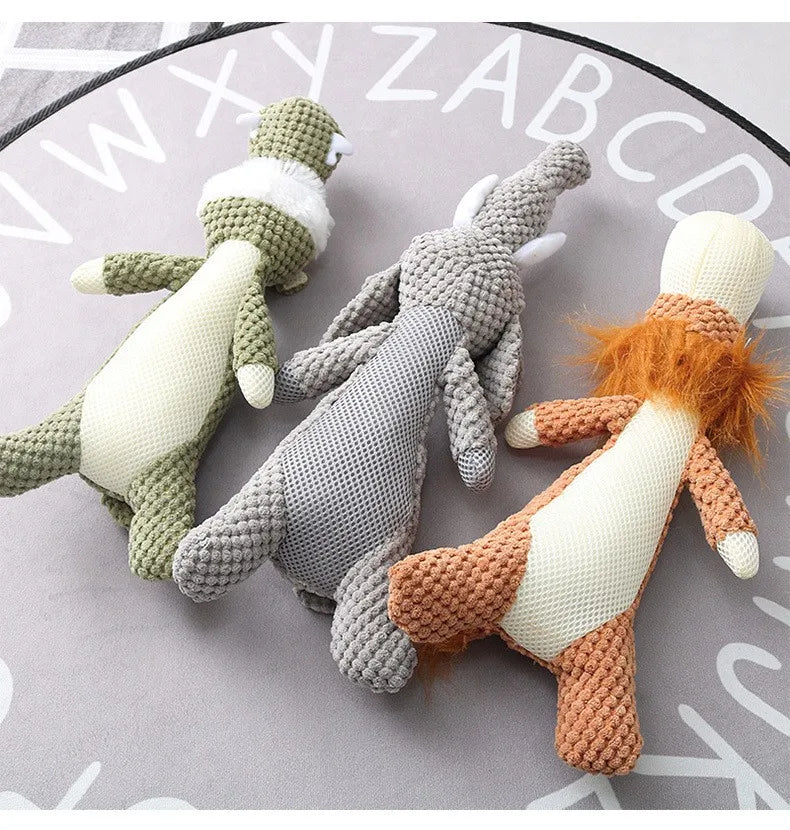 Plush Cartoon Puppy Dog Toy – Squeaky Chew Toy