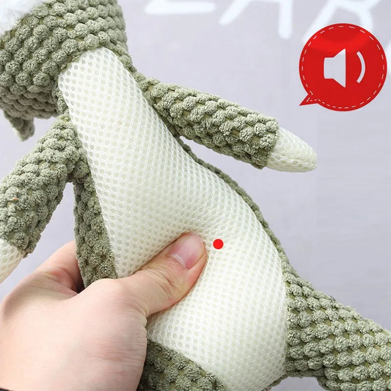 Plush Cartoon Puppy Dog Toy – Squeaky Chew Toy