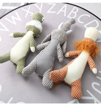 Plush Cartoon Puppy Dog Toy – Squeaky Chew Toy