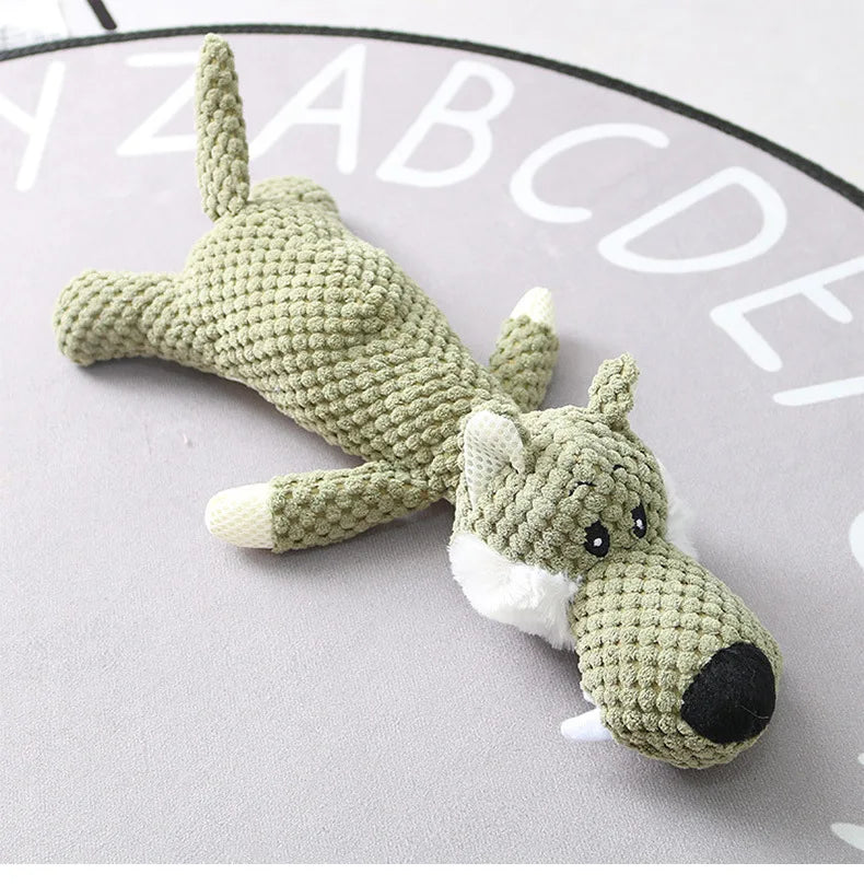 Plush Cartoon Puppy Dog Toy – Squeaky Chew Toy