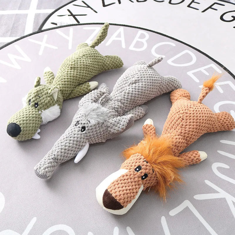 Plush Cartoon Puppy Dog Toy – Squeaky Chew Toy