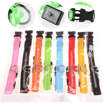 USB Rechargeable LED Dog & Cat Collar – Glowing Night Safety