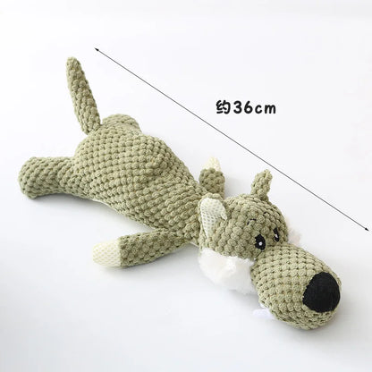 Plush Cartoon Puppy Dog Toy – Squeaky Chew Toy