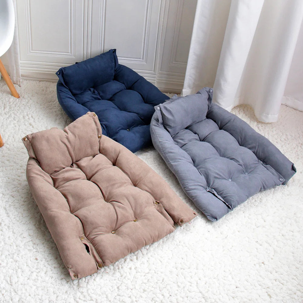 3-in-1 Multifunction Pet Bed – Sofa, Nest & Cushion