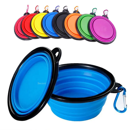 Collapsible Silicone Pet Bowl – Portable Travel Feeder