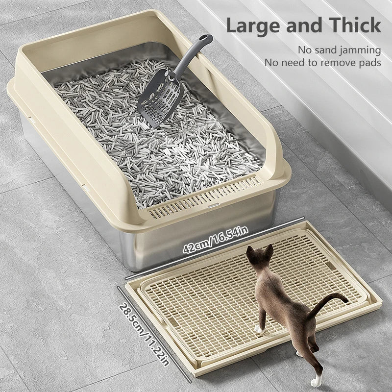 Waterproof Double-Layer Cat Litter Mat – Non-Slip & Easy Clean