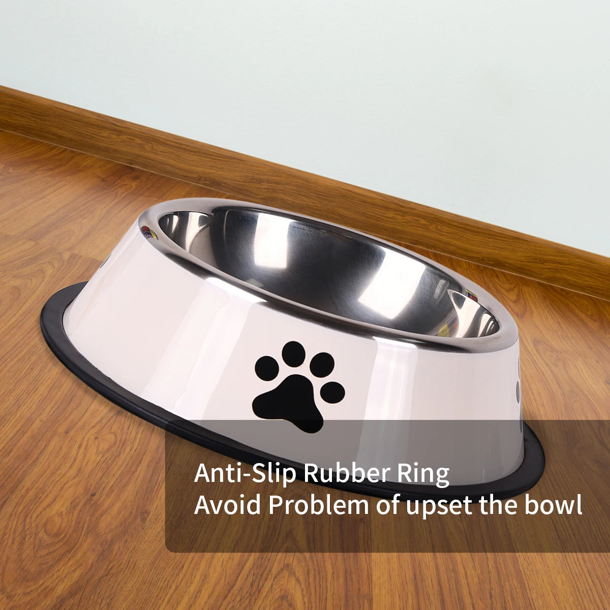 Stainless Steel Pet Food Bowl – Durable & Anti-Fall