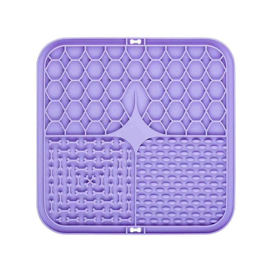 Silicone Pet Licking Pad – Slow Feeder with Suction Cup