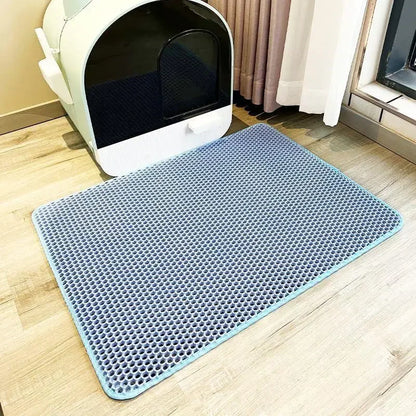 Waterproof Double-Layer Cat Litter Mat – Non-Slip