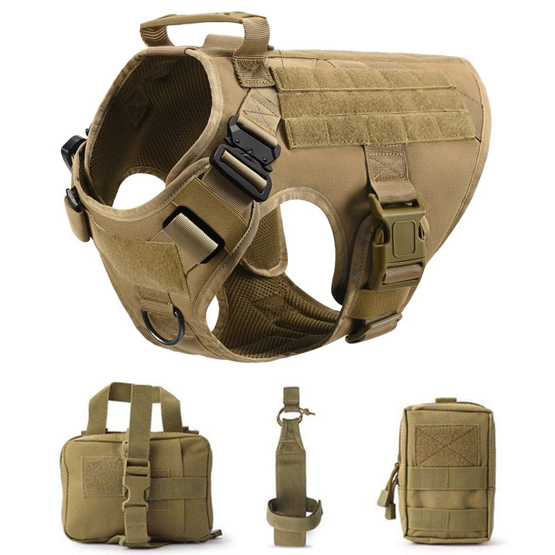Tactical Dog Harness & Leash Set – Military Style