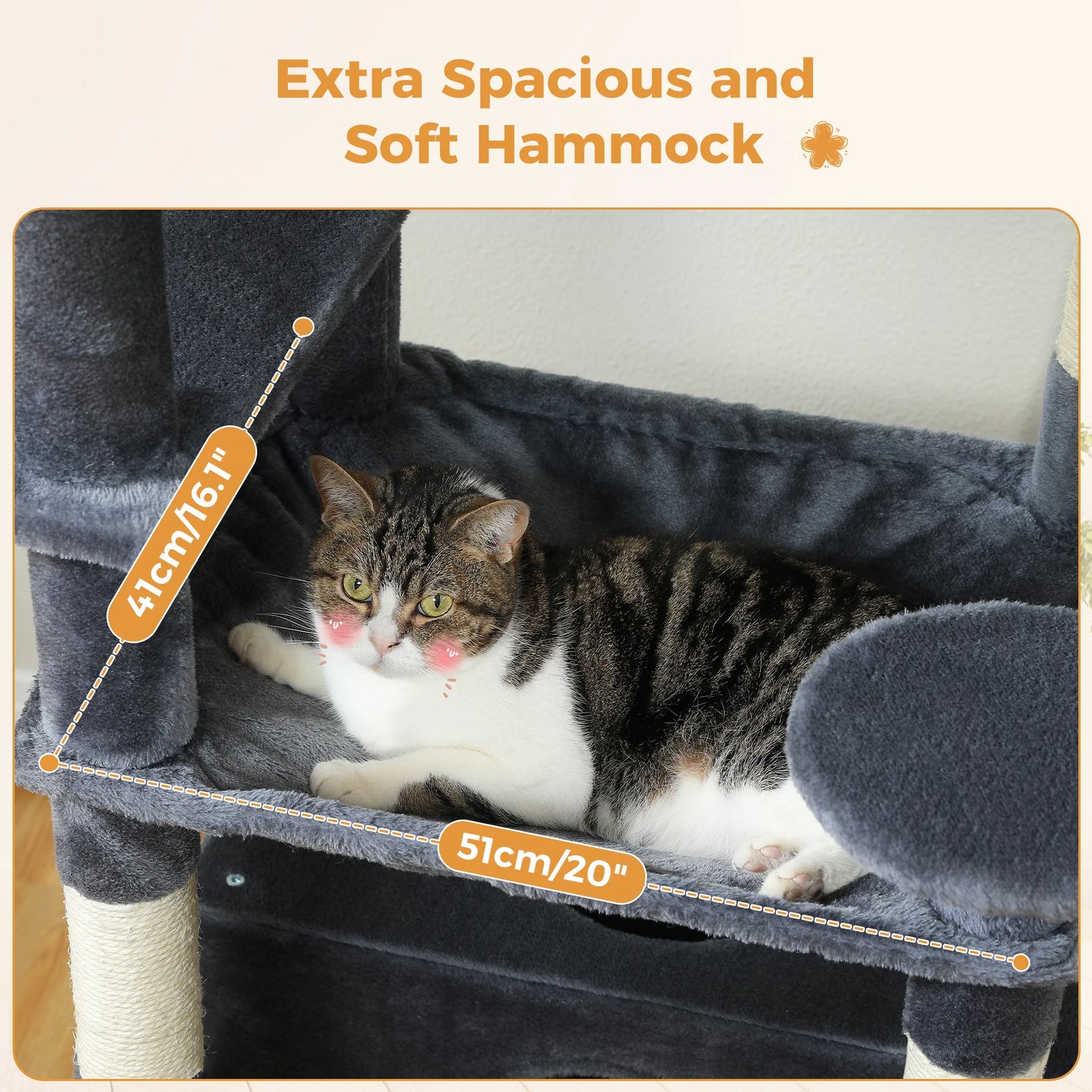 Large Indoor Cat Tree & Tower – Scratching Posts & Hammocks
