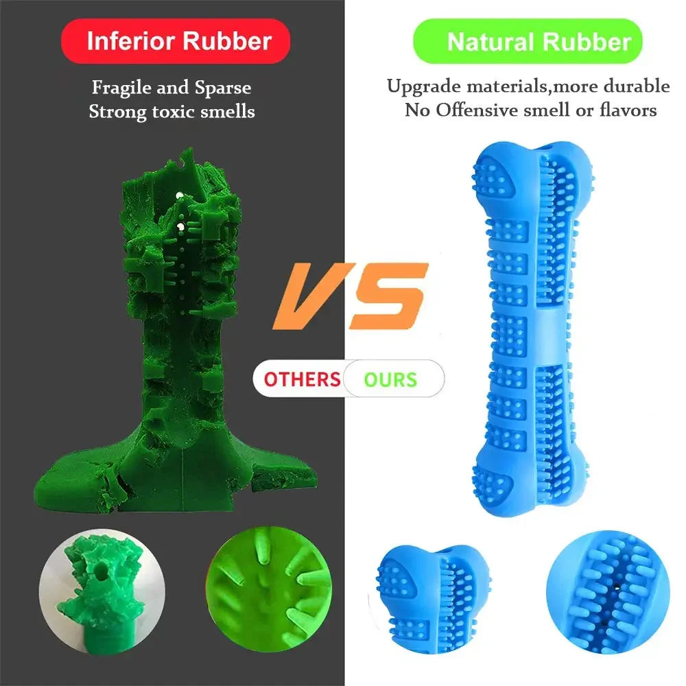 Soft Rubber Dog Chew Toy – Toothbrush & Training Stick