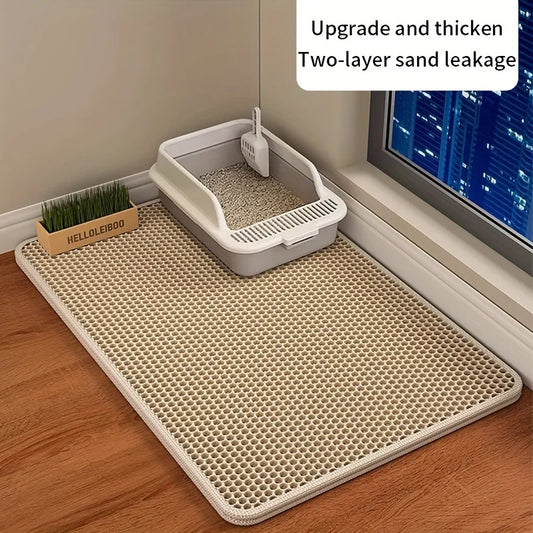 Large Cat Litter Mat – Honeycomb Double-Layer