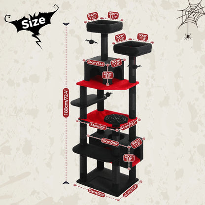 Large Indoor Cat Tree & Tower – Scratching Posts & Hammocks